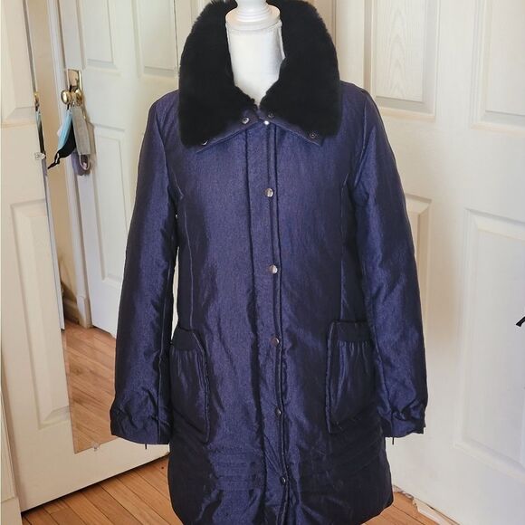 VIA SPIGA WOMEN'S DOWN COAT W/ GENUINE FUR COLLAR - Picture 1 of 6